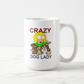 Taza De Café Señora loca del perro