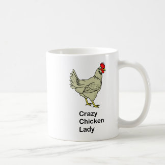 Taza De Café Señora loca del pollo