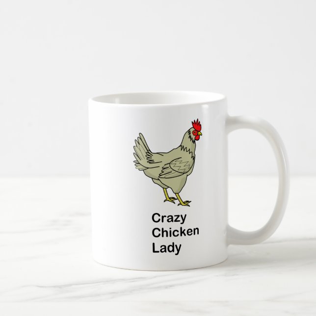 Taza De Café Señora loca del pollo (Derecha)