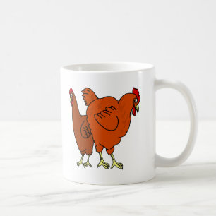 Taza De Café Señora loca del pollo