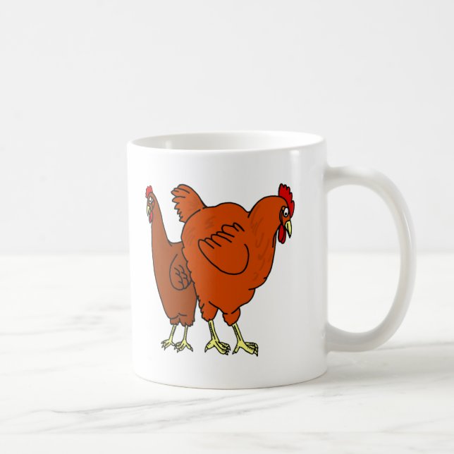 Taza De Café Señora loca del pollo (Derecha)