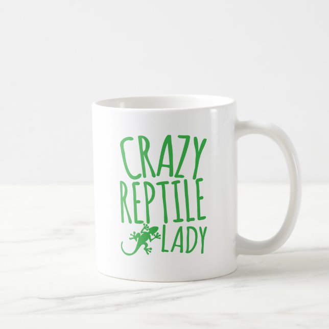 Taza De Café señora loca del reptil (Derecha)