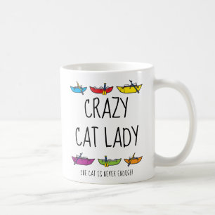 Taza De Café Señora loca Funny Rafters del gato