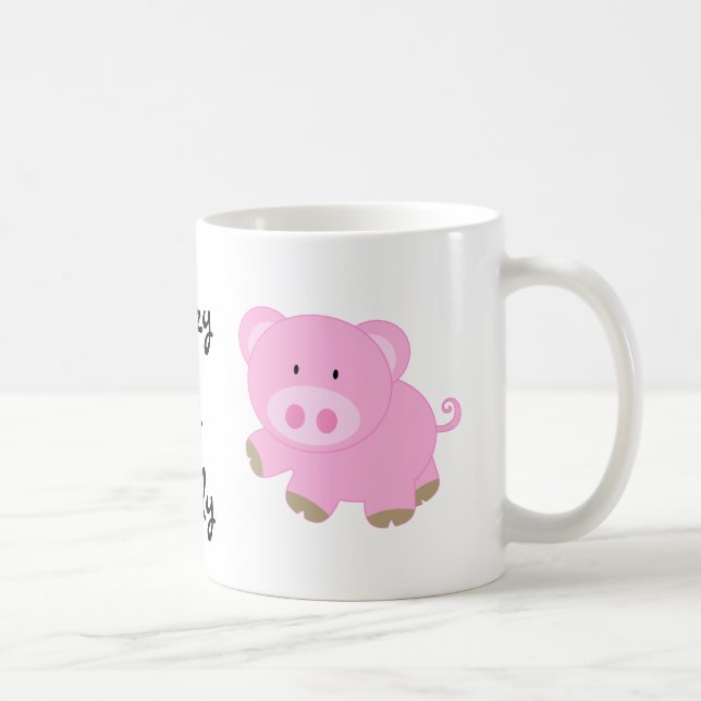 Taza De Café Señora loca Mug del cerdo (Derecha)