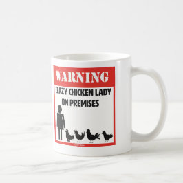 Taza De Café Señora loca Mug del pollo
