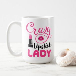 Taza De Café Señora Locos Labios Divertidos Artista de Maquilla