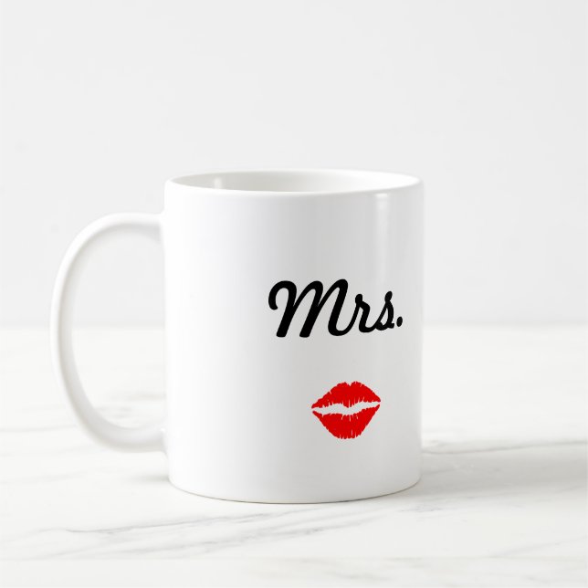 Taza De Café Señora Mug con los labios (Izquierda)