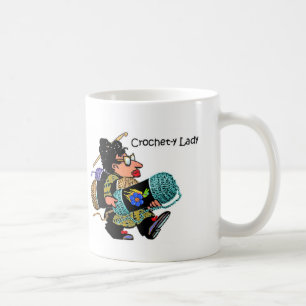 Taza De Café Señora Mug del Ganchillo-y