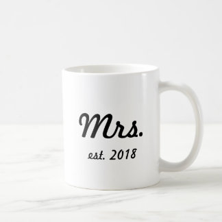 Taza De Café Señora Mug Est 2018 apenas casada