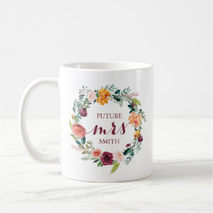 Taza De Café Señora naranja del planeamiento de la boda de la