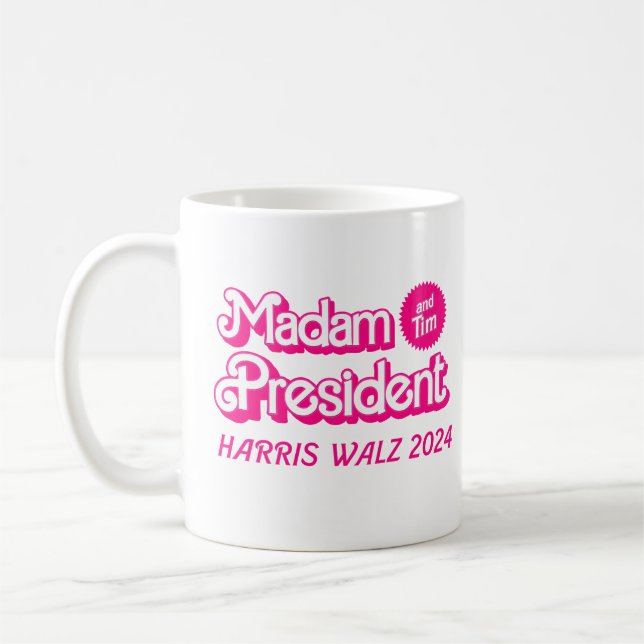Taza De Café Señora Presidenta y Tim en rosa (Izquierda)