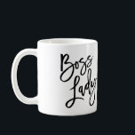 Taza De Café Señora Trendy Lettering de Boss<br><div class="desc">Señora de Boss.</div>