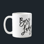 Taza De Café Señora Trendy Lettering de Boss<br><div class="desc">Señora de Boss.</div>