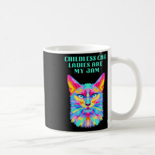 Taza De Café Señoras Divertidas Sin Hijos Gatos Demócratas 