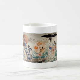 Taza De Café Señoras japonesas del ukiyo-e del vintage con arte