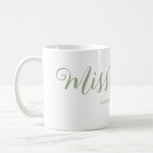 Taza De Café Señorita a Señora Moderno Boho Script Despedida de