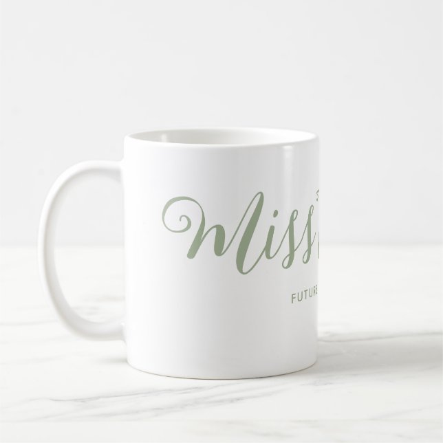 Taza De Café Señorita a Señora Moderno Boho Script Despedida de (Izquierda)