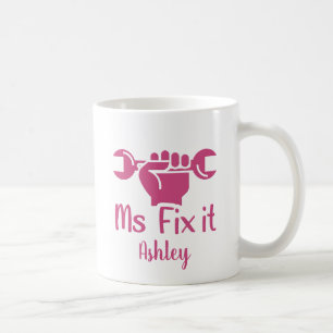Taza De Café Señorita Fix It Wrench Hand Coffee Mug