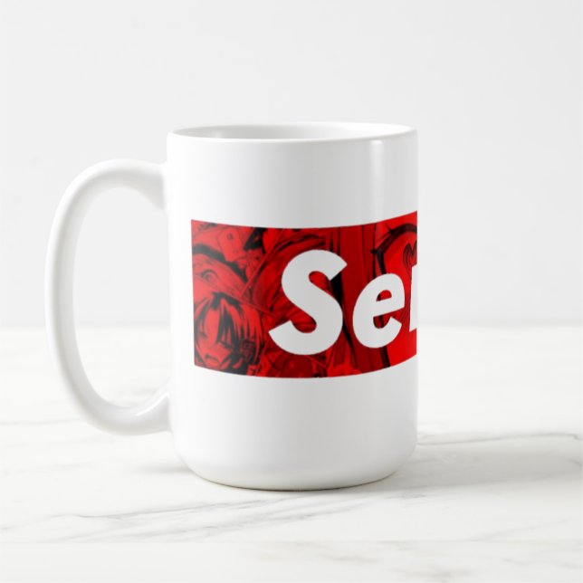 Taza De Café ☕Senpai Vibes Coffee Mug – Cute Anime Style ☕ (Izquierda)