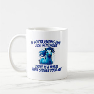 Taza De Café Sensación de azul, caballo
