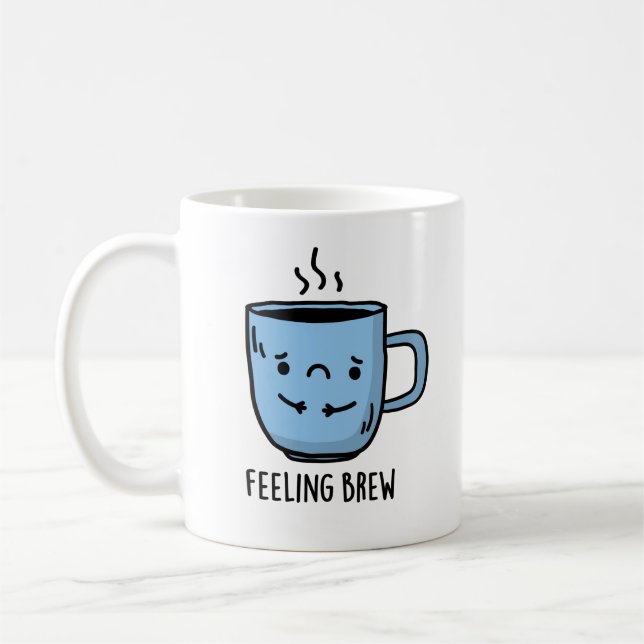 Taza De Café Sensación de café picado divertido y triste (Izquierda)