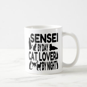 Taza De Café Sensei Ama Gatos