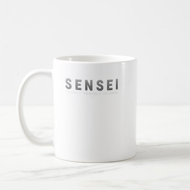 Taza De Café Sensei - Karate T, entrenador de artes marciales d (Izquierda)