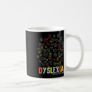Taza De Café Sensibilización Alfabeto Iris Plata Cinta Retro