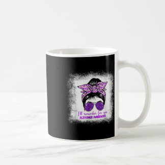 Taza De Café Sensibilización de Heimers Messy Bun Purple Dement