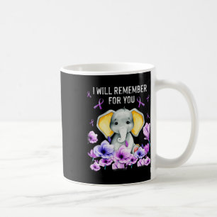 Taza De Café Sensibilización, elefante, que recordaré por ti 1
