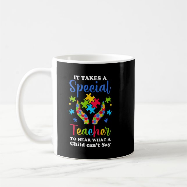Taza De Café Sensibilización sobre autismo: Campaña de profesor (Izquierda)