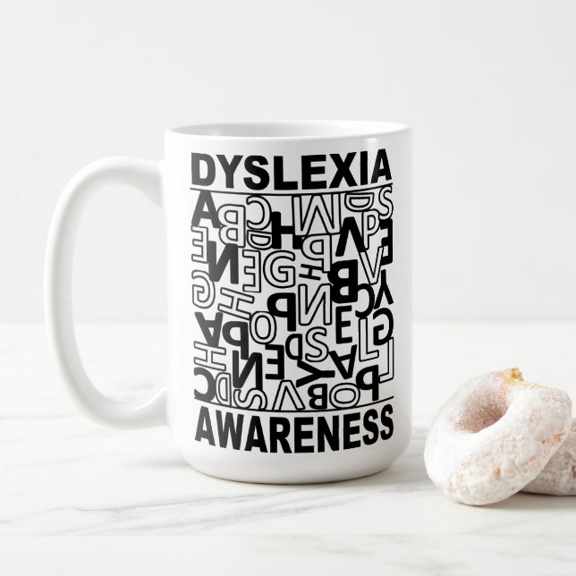 Taza De Café Sensibilización sobre dislexia Estudiantes (Con donut)