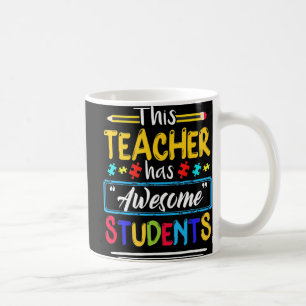 Taza De Café Sensibilización sobre el autismo que este profesor