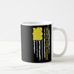 Taza De Café Sensibilización sobre el cáncer infantil Bandera e