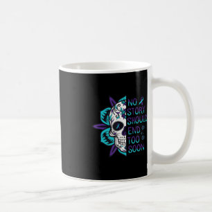 Taza De Café Sensibilización sobre el suicidio en el cráneo flo