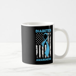 Taza De Café Sensibilización sobre la diabetes Bandera estadoun