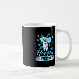 Taza De Café Sensibilización sobre la diabetes: unicornio feliz