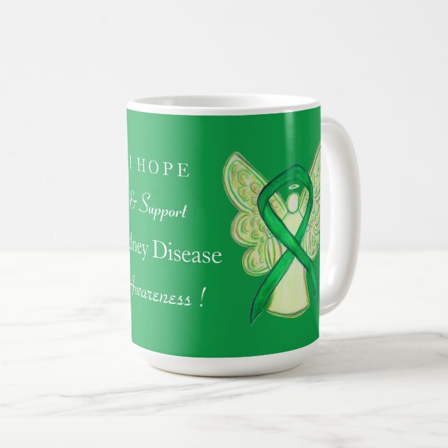 Taza De Café Sensibilización sobre la enfermedad renal Cinta de (Anverso derecho)