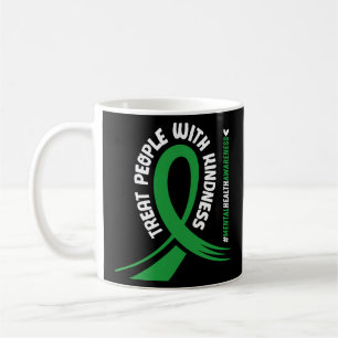 Taza De Café Sensibilización sobre la salud mental Cinta verde