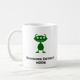 Taza De Café Sensores de ojos triples detectan n00b verde