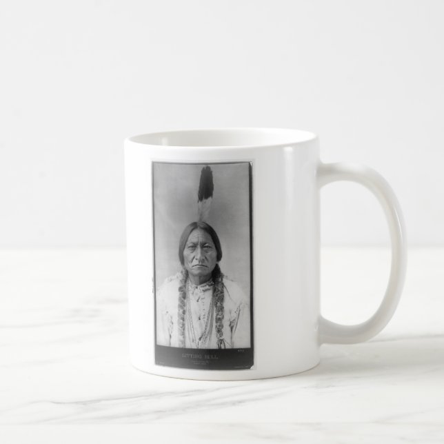 Taza De Café Sentada americana Bull del jefe indio de Lakota (Derecha)