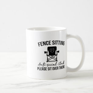 Taza De Café Sentado en la cerca Club Antisocial Por favor Sién
