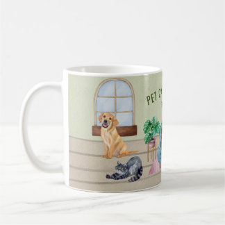 Taza De Café Sentado mascota, Caminando Perro, Café en crecimie