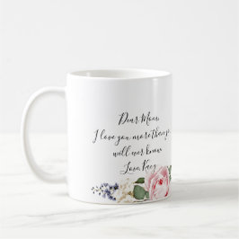 Taza De Café Sentimiento Rosa Rosa Querida Madre Personalizado