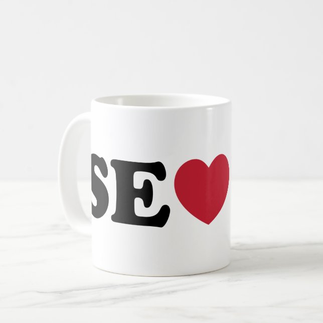 Taza De Café Seoul Love Heart (Anverso izquierdo)