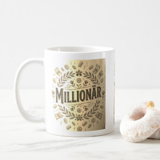 Taza De Café Sephia Design Millionär European Vintage white 