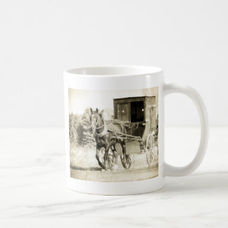 Taza De Café Sepia de caballo y buggy