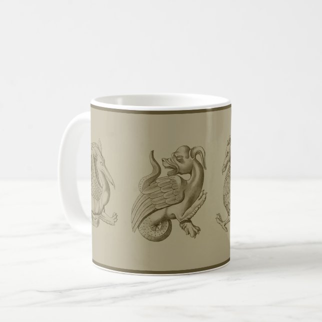 Taza De Café Sepia Gargoyles Coffee Mug (Anverso izquierdo)