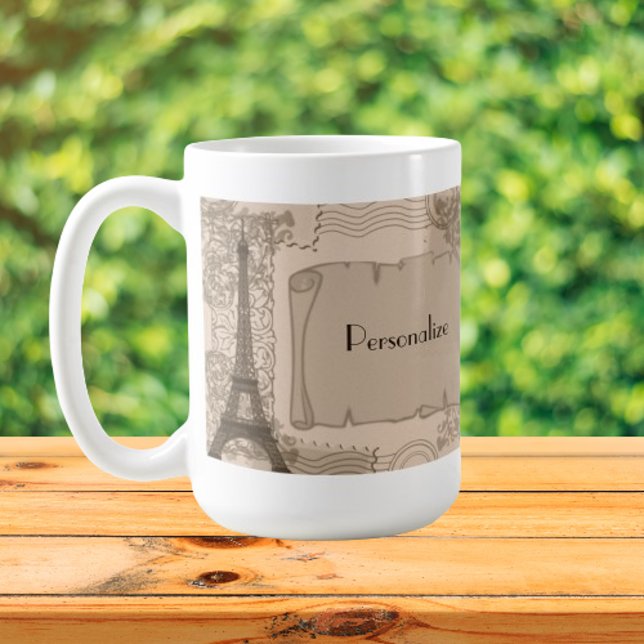 Taza De Café Sepia parisina Coffee Mug (Parisian Sepia Coffee Mug)