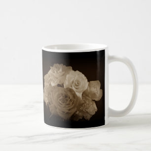 Taza De Café Sepia Rose Bouquet